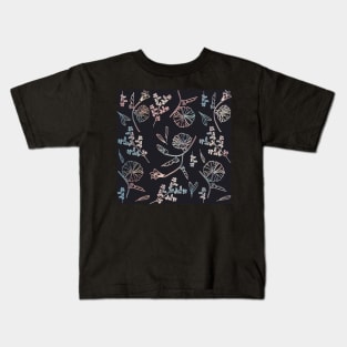 lowkey trans flower pattern Kids T-Shirt